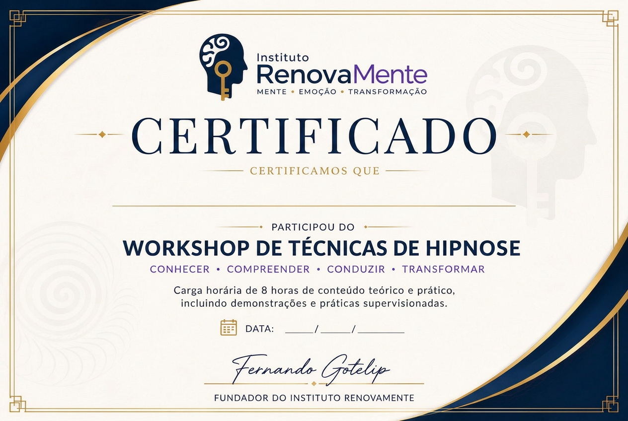 Modelo ilustrativo do certificado de participação